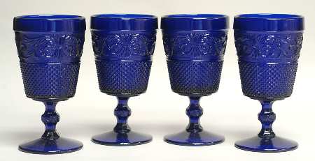 Everyday Glass Blue Water Goblet - Set of 4