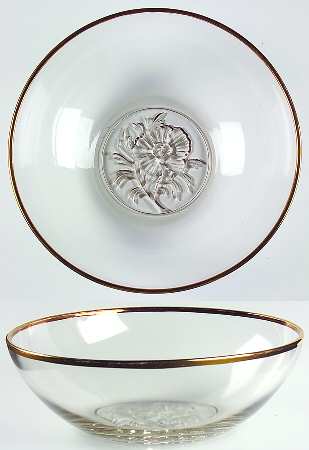 Camellia (Gold Trim) 10" Round Bowl