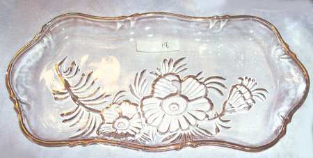 Camellia (Gold Trim) 11" Oblong Relish