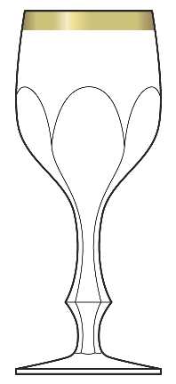 Katy Gold Cordial Glass