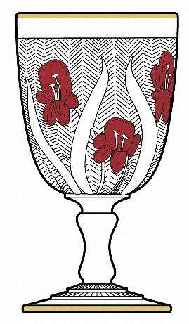 Iris Ruby Flash (Gold Trim)