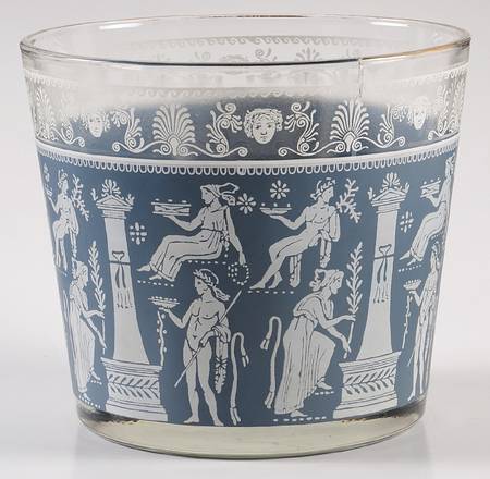 Corinthian Blue Ice Bucket