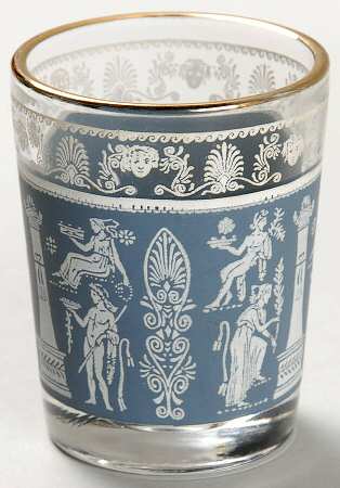 Corinthian Blue Whiskey Glass