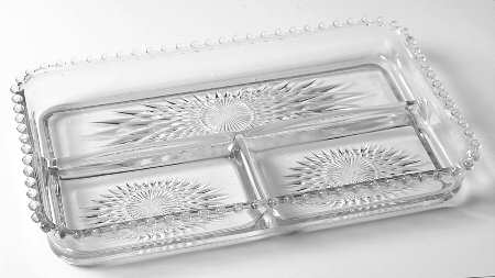 JEG1 12" Rectangular 3 Part Celery/Relish