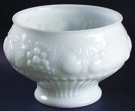 Fruit Milkglass Punch Bowl