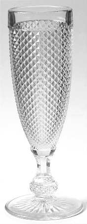 Diamond Point Clear Fluted Champagne