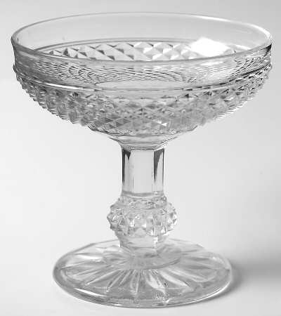 Diamond Point Clear Champagne/Tall Sherbet
