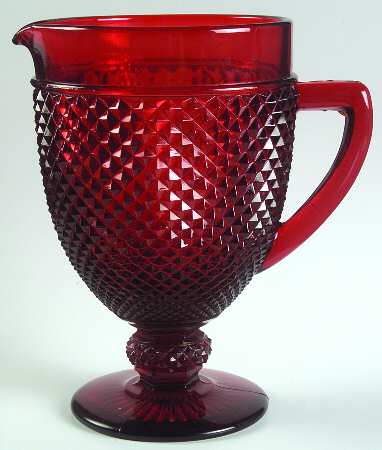 Diamond Point Ruby 38 Oz Pitcher