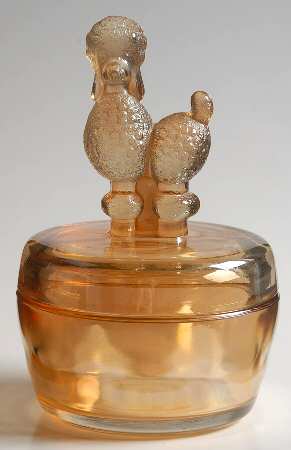 Jeannette Animals & Figurines Marigold Poodle Powder Jar & Lid