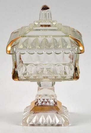 Wedding Clear (Gold Trim) Small Wedding Bowl & Lid