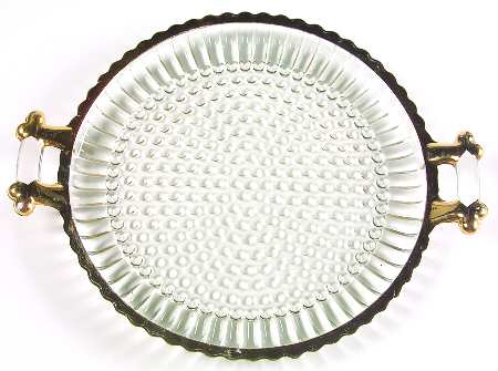 National (Gold Accents) 8" Round Handled Tray