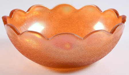Crackle Marigold 7" Round Bowl