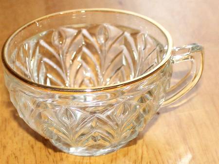 Feather (Gold Trim) Snack Cup for Snack Plate