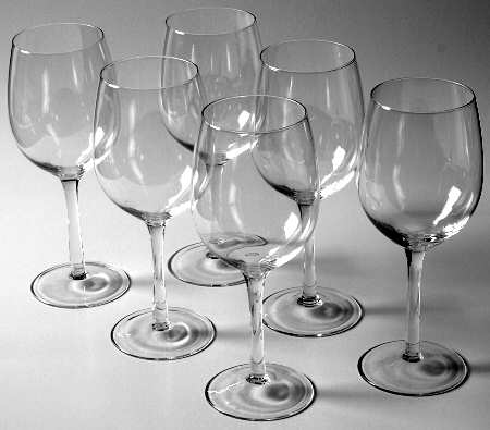 Plain (Non Optic) Bordeaux Wine - Set of 4