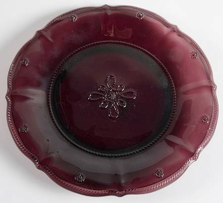 Colette Plum Dessert Plate by Juliska Glassware