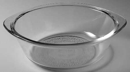Glasbake 2 Quart Round Covered Casserole, No Lid