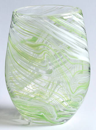 Puro Marbled Green Stemless Wine