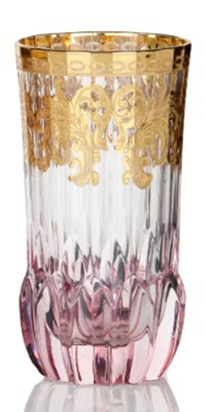 Art Deco-Pink Highball Glass