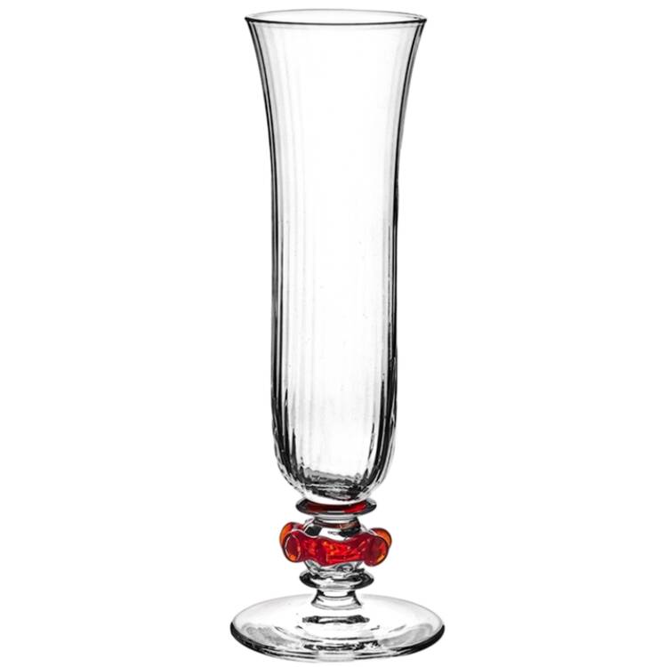 Nell Ruffle-Ruby Fluted Champagne