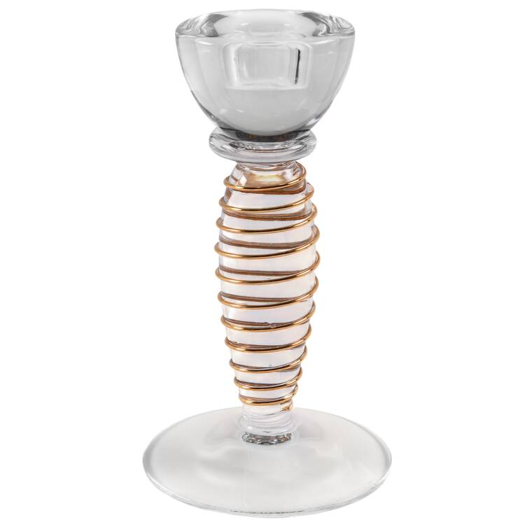 Epoque Gold Single Light Candlestick by Kosta-Boda