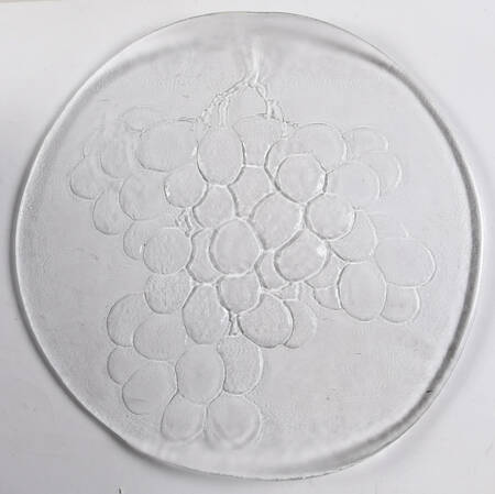 Grape 10" Round Cheese Plate by Kosta-Boda