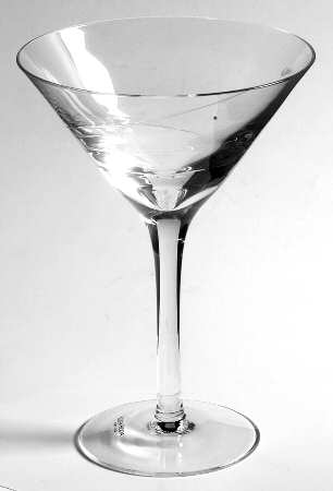 Line Clear Martini Glass