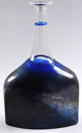 Satellite Blue 16" Bottle Vase