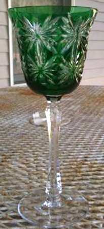 Butterfly Green Water Goblet
