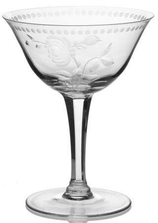 Dolly Madison Rose Champagne/Tall Sherbet