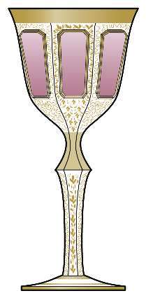 Gold Panel Cranberry