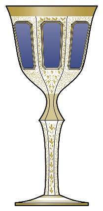 Gold Panel Cobalt Blue