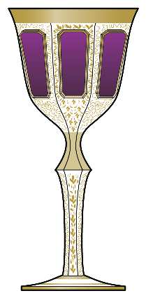 Gold Panel Amethyst by Kusak Cut Glass Works