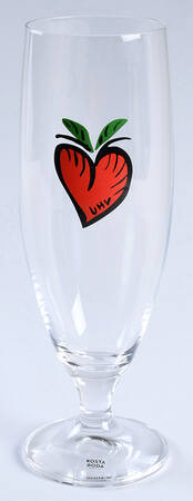 Hearts Beer Glass