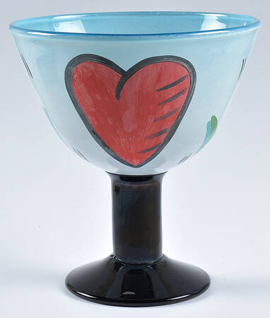 Hearts 7" Footed Bowl