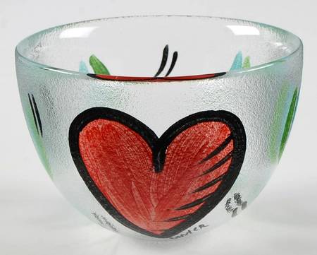 Hearts 4" Round Bowl
