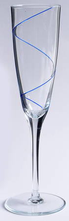 Line Blue Fluted Champagne