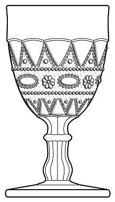 Lace and Dewdrop Milk Glass