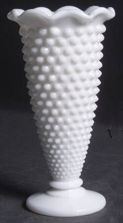Hobnail Milk Glass 6" Bud Vase by Kanawha