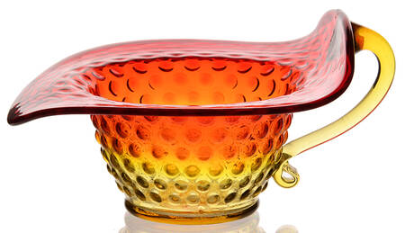 Hobnail Amberina Jack in the Pulpit Vase by Kanawha