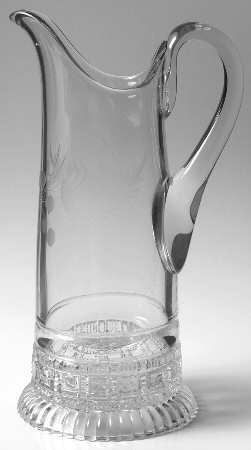 Ring and Block Etched Gray Cut by King Glass Company