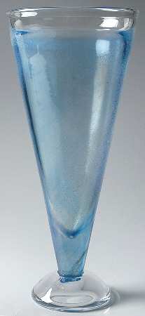 Twister Blue 14" Footed Vase
