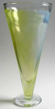 Twister Green 14" Footed Vase