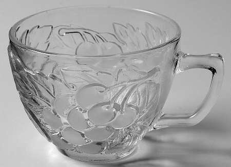 Vintage Frosted Flat Cup