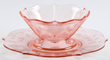 Jubilee Pink Mayonnaise Bowl and Underplate