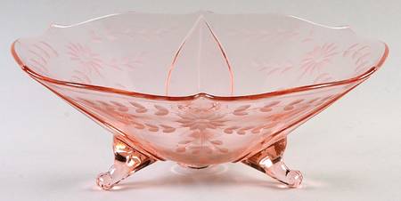 Jubilee Pink 11" 3-Toed Footed Bowl