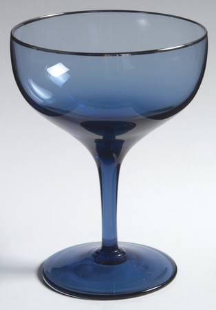 Blue Shadow (Platinum Trim) Champagne/Tall Sherbet by Lenox