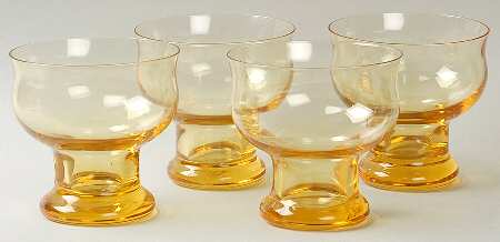 Clarion Yellow Champagne Tall Sherbet - Set of 4