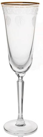 Classic Shell (Gold Trim) Fluted Champagne