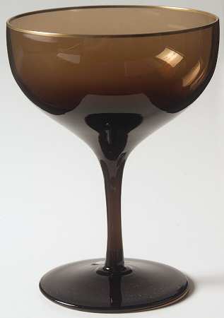 Dusk Shadow Brown (Gold Trim) Champagne/Tall Sherbet by Lenox