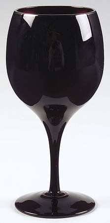 Evening Shadow Black (Platinum Trim) Wine Glass